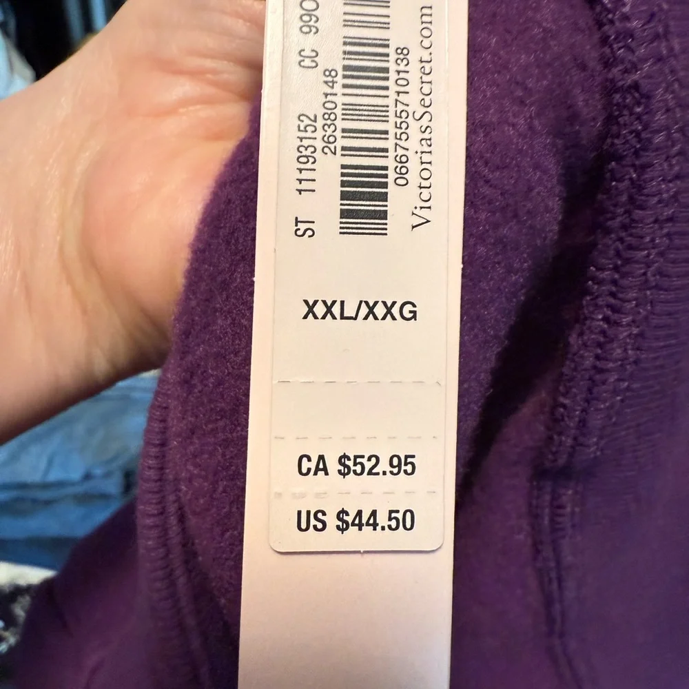Victoria's Secret Women’s  Purple Sweatpants NWT size XXl - Picture 3 of 6